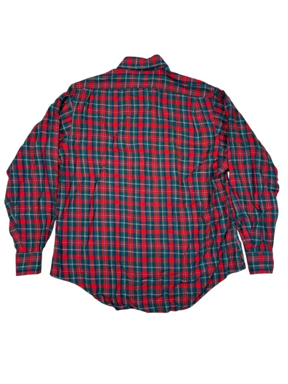 Vintage Abercrombie & Fitch Men Plaid Red Green Holiday Christmas